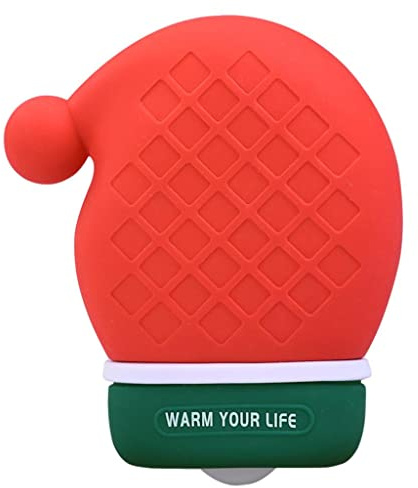 YsXoWiui Feet Warmer Microwave Heating Silicone Hot Water Bottle Bag Hot Cold Pack Portable Handheld Bag Reusable Dustproof Material Suitable for Menstrual, Red Hat