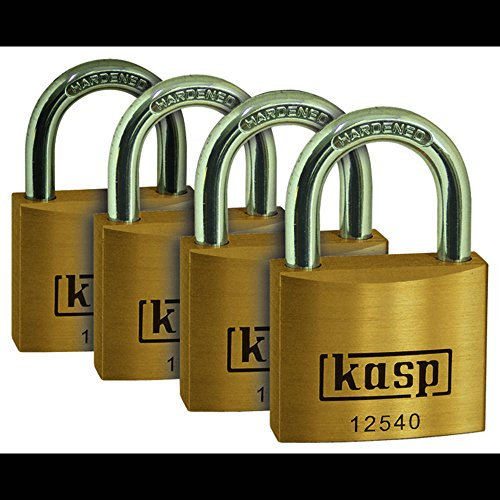 Kasp K12540D4 Messingschloss Premium-Viererpack, Mehrfarbig, 40 mm, 22 Stück