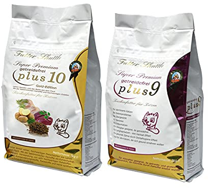 Futter-Shuttle - Sparpaket Katzen Trockenfutter Plus9 & Plus10 Getreidefrei (2x3kg)