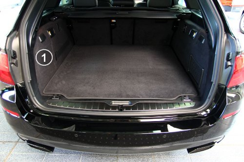 tuning-art 2901 Kofferraummatte passend für BMW 5er F11 Touring 2010-01/2017 3-teilig mit Ladekantenschutz