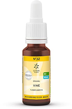 Original Bachblüten Tropfen Nr. 32 Vine (Weinrebe) von Lemon Pharma, Bio & Vegan