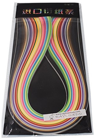 raylinedo® DIY Party Dekoration: Quilling Papierstreifen Quilling Art Streifen 180 Streifen 36 Farben Quilling Paper Set 10 mm Breite 54 cm Länge