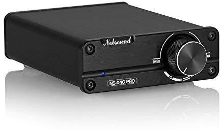 Nobsound Mini Dual TPA3116 - Amplificador de potencia digital HiFi estéreo de grado 2.0, 100 W × 2 con amplificador NE5532P preamplificador (negro/negro) (con fuente de alimentación)