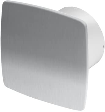 AirTech-UK Bathroom Extractor Fan 100 mm / 4 Silver Neo Front Panel with Pull Cord