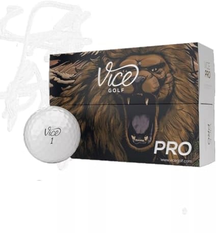 Vice Pro Golfbälle, Weiß, eine Hülle (3 Golfbälle)