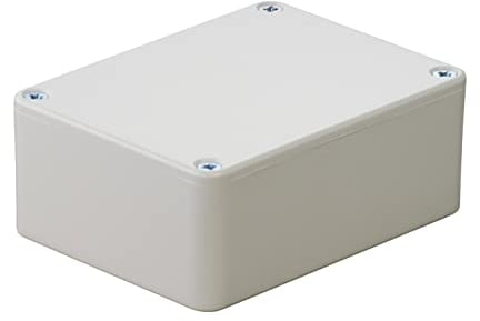 HeiGroup - MB3W ABS Kunststoffgehäuse mit Deckel, Mehrzweckgehäuse, Modulgehäuse, (LxBxH) 119 x 99 x 45 mm, mit Leiterplattenführung, Weiß - Poliert