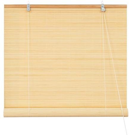 Victoria M. Bambusrollo Klemmfix Bambus Sichtschutz Rollo ohne Bohren Bambus Rollos Innen, für Fenster und Türen, 100 x 160 cm, Natur