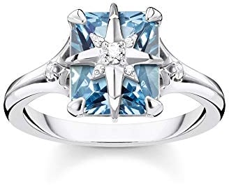 THOMAS SABO Damen Ring 925 Sterlingsilber, Geschwärzt TR2288-644-1