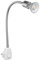 ledscom.de Steckdosenlampe LESCH Leselampe Schwanenhals, Schalter, Chrom inkl. GU10 LED Lampe PAR5,4W 510lm 50° warm-weiß