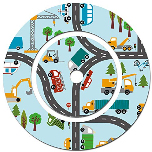 yabaduu Schutzfolie für Tonie Ladestation Design Aufkleber Cover kindgerecht passgenau selbstklebend Folie Zubehör für Kinder Spielzeug Y046 (Nr. 26 Spielstraße, Ladestation Folie)