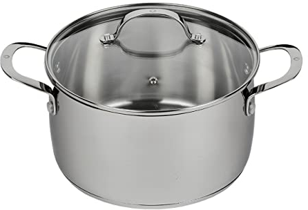 Edelstahl Dutch Oven mit Deckel - Professioneller Kochen, Suppentopf & verteilt gleichmäßig Hitze ofen- spülmaschinengeeignet Stay-Cool Griffen, Spiegel-Finish von Swiss Diamond (5,3 Qt.)