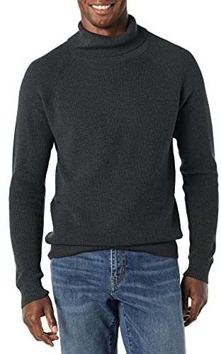 Amazon Essentials Uomo Maglione Dolcevita a Coste in Cotone 100%