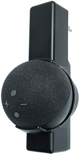 Dot (4. Generation) Steckdosenhalterung Wandhalterung - Entwickelt in Deutschland - Platzsparende Lösung,, Montage ohne Bohren, ohne Kleber, dw4you Dot 4 Halter (Schwarz)