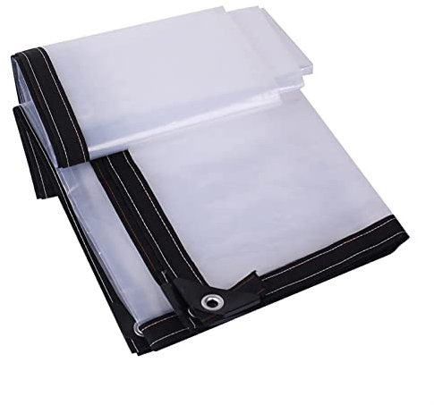 ELISYG Bache Transparente avec Oeillet, Epaisse imperméable PVC Bache de Protection Exterieur pour Pergola Terrasse Piscine Toiture Serre de Jardin Barbecue (Size : 2x1m/6x3ft)