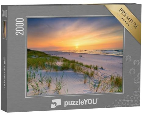 puzzleYOU: Puzzle 2000 Teile „Sonnenuntergang über einem Strand an der Ostsee“ – aus der Puzzle-Kollektion Ostsee