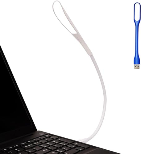 EBYPHAN LED Luce USB Dimmerabile, Lampada USB per PC Portatile, Lampada LED USB per Tastiera Computer(Collo D'Oca Flessibile, luminosità a 3 Livelli, Bianco)