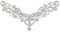 FINGERINSPIRE Aplique de diamantes de imitación con cuello en V para coser/cinturón/tocado, apliques de diamantes de imitación para vestido de novia, adornos de vestido de diamantes de imitación