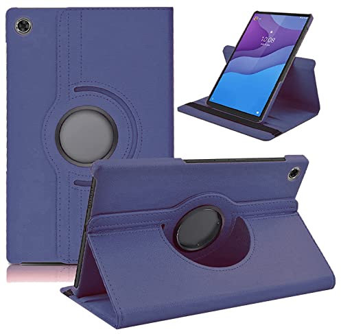 Dlahaby Funda para Lenovo Tab M10 HD 2nd Gen TB-X306F/TB-X306X,Cuero PU con Rotación 360 y Soporte Funda Protectora para Lenovo Tab M10 HD 2nd Gen 10.1 Pulgadas Tablet,Azul Oscuro