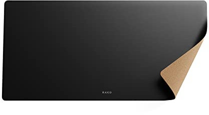 Schreibtischunterlage aus Leder (Schwarz, Large - 85 x 40 cm)