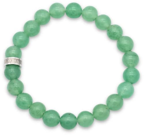 LAVISA Edelstein Armband - Echte Naturstein Perlen | Kristalle, Heilsteine | Onesize Unisex (Grüner Aventurin 8mm)