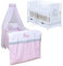 Generisch Baby Delux Babybett Komplett Set Mia umbaubar zum Juniorbett weiß 120x60 Matratze Schublade Schutzgitter Bettset Premium (Princess)
