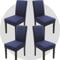 ZHILING Stuhlhussen Bezüge Set von 4 Super Fit Stretch abnehmbare waschbare Esszimmerstuhl Protector Cover Sitzbezug für Hotel, Esszimmer, Zeremonie, Bankett Hochzeitsfeier(Marineblau)