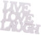 Dickly Laugh LIVE Love Holz Schlafzimmer Dekoration Wort Ornamente für Home Cafe Bar