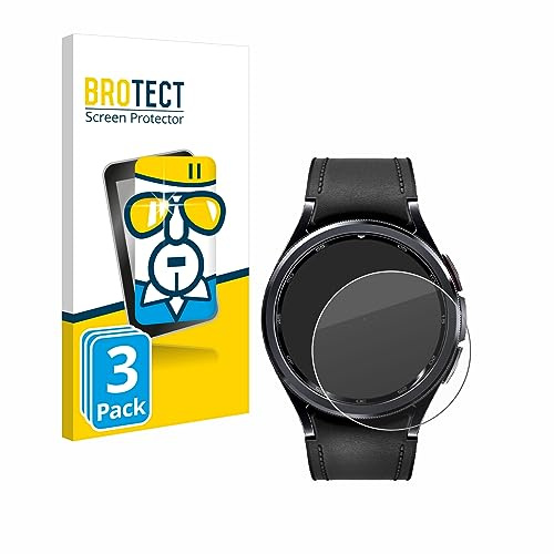 BROTECT 3 Stück Panzer Schutz Glas für Samsung Galaxy Watch 6 Classic (47 mm) 9H Echtglas, Glas-Displayschutz