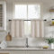 DUKIYO Halbtransparente Küchenvorhänge für Fenster, Flachs, Leinen, elegant, Boho, Bauernhaus, Vorhänge, kurz, 2 Paneele, Lichtfilterung, Hellbraun, Beige, Café-Vorhänge für Badezimmer, Wäsche,