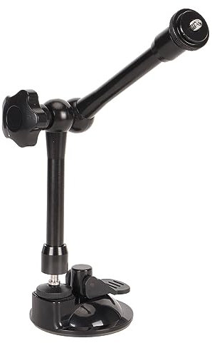 Supporto a Ventosa in Lega di Alluminio da 30 Cm, Accessorio Fotocamera Stabile per Act 3 Insta X3, Vite 1/4 Ruotabile, Rotazione Versatile di 360 Gradi, Compatibile con Action