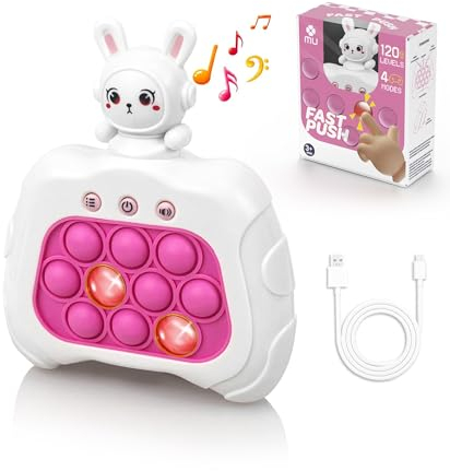 m Mu Giocattolo Pop It elettronico Fidget ricaricabile, 4 modalità, 120 livelli, Silicone. Console di Gioco a Decompressione Pop It Elettronico. per Bambini e Adulti.