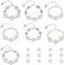 SUPERFINDINGS 7 Styles Armband Blanko Fassungen Mit Glascabochons Legierung Vintage Retro Armbänder Antiksilber Rund DIY Blanko Domen Cameo Armband