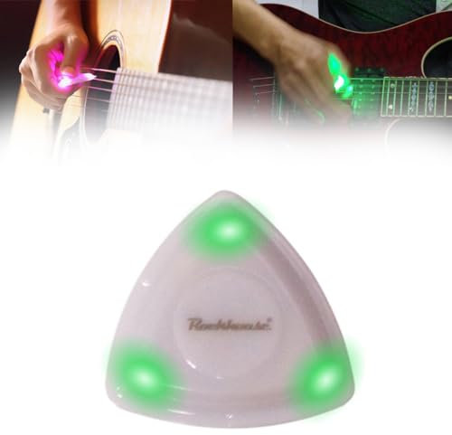 LED-leuchtendes Gitarrenplektrum,Beat-Picks,Gitarrenplektrum,Bass-Plektrum,E-Gitarren-Picks,leuchtendes Ersatz-Gitarrenplektrum,automatisch LED-leuchtendes Plektrum für verbesserte Bühnenleistung