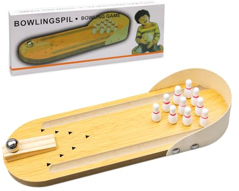 ZITUZY Mini Bowling Game Set, Mini Bowlingbahn, Tisch Bowling Set, Tischbowling, für Erwachsene im Büro, auf Partys oder als Spielzeug für Kinderzimmer