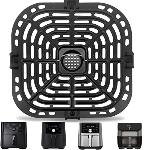 Air Fryer Accessories for Instant Pot Vortex 6 in 1 6 QT Gourmia GAF735 6 QT Air Fryer, Original Air Fryer Replacement Tray Grill Pan Plate Crisper Plate Rack Parts,Dishwasher Safe