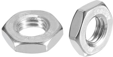 METALLIXITY Tuercas Hexagonales (M10X1.25Mm) 20 Unidades Tornillería de Acero Inoxidable 304 con Rosca Fina Métrica - para Reparaciones Caseras Maquinaria Plateado