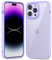 oakxco Thin Slim Clear case for iPhone 14 Pro Max, Transparent Hybrid Hard Shell Plastic & Soft Silicone Rubber Bumper, Non-Yellow Acrylic Protective Lightweight Cover for Women, Purple Lavender