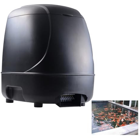 xixibuy Teich Fish Feeder, Teich Futterautomat, Automatic Fishfeeder, Auto-Teich-Fischfutterspender, Automatischer Futterspender für Teichfische für den Außenbereich(10L-batteriebetrieben)