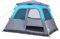 vidaXL Kuppel Familienzelt 6 Personen, Campingzelt mit Quick-Release-System, Gartenzelt mit E-Anschluss, Kuppelzelt, Blau 190T Polyester