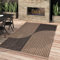 Taracarpet Outdoor & Indoor Teppich wetterfest Borneo Premium Sisal-Jute-Optik Natur für Wohnzimmer, Küche, Balkon, Wintergarten Welle anthrazit 200x280 cm