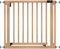 Safetots Barrière Élégante en Bois Naturel, Barrière de Sécurité à Fixation par Pression, Barrière pour Escaliers, Couloirs et Portes, Ouverture Extra Large de 65cm, 87cm - 95cm