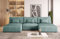 MODERNO Ecksofa mit Schlaffunktion und Bettkasten MODULO U - Wohnlandschaft U-Form Wohnzimmer - Modular Schlafsofa mit Kopfkissen - Modern Couch 315x152x80 cm - Türkis - Poso 26