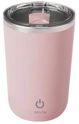 MiOYOOW Self Stirring Coffee Mug, IPX6 Waterproof 350ML Magnetic Electric Self Mixing Cup with Lid Silent Shaker Bottle for Protein Shakes Gym Home Travel