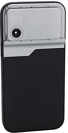 400x Microscope Lens for Phone Camera, HD Small Mini Microscope Lens for 14 Pro with LED Light Guide, 2 Hours Battery Life, 360 Degree Frame