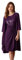 GRACE KARIN Abito Formale da Donna per Invitate A Un Matrimonio A Portafoglio con Paillettes + Elegante Cardigan in Chiffon Viola Scuro