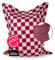 Lumaland Sitzsack XXL Karo für Erwachsene & Kinder | Bean Bag mit Karomuster – Outdoor & Indoor | 380 L Riesen Sitzsack mit Füllung, EPS-Perlen | wasserfest, abwischbar 140x180 cm