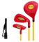 Set di mazze golf junior, set di mazze da putter in ferro e legno, bambini della mano destra Ragazzi Ragazze che imparano il golf, set di mazze golf completo (per 4-5 anni,Rosso (con borsa))