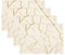 Kiatuniya Tischsets Frühling Weiß und Gold Abwaschbar Modern Platzdeckchen Marmor Abstrakte Abwischbar Platzsets rutschfest Dekorative Tischmatte für Zuhause Küche Restaurant Speisetisch, 4er Set