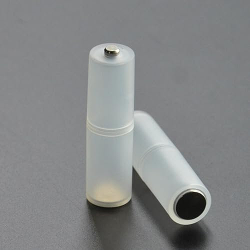 2 Stück AAA Zu Aa Batterieadapter, AAA-zu-AA-batteriekonverter, Transparente Gehäuse AAA-zu-AA-Adapter, Batteriehalter AAA Z Ellen Akku Adapter PP-Material Switcher Batterie Adapter