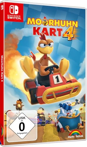 Moorhuhn Kart 4 - Das Familien Rennspiel - abgefahrene Charaktere, coole Pisten und neue Karts für Switch